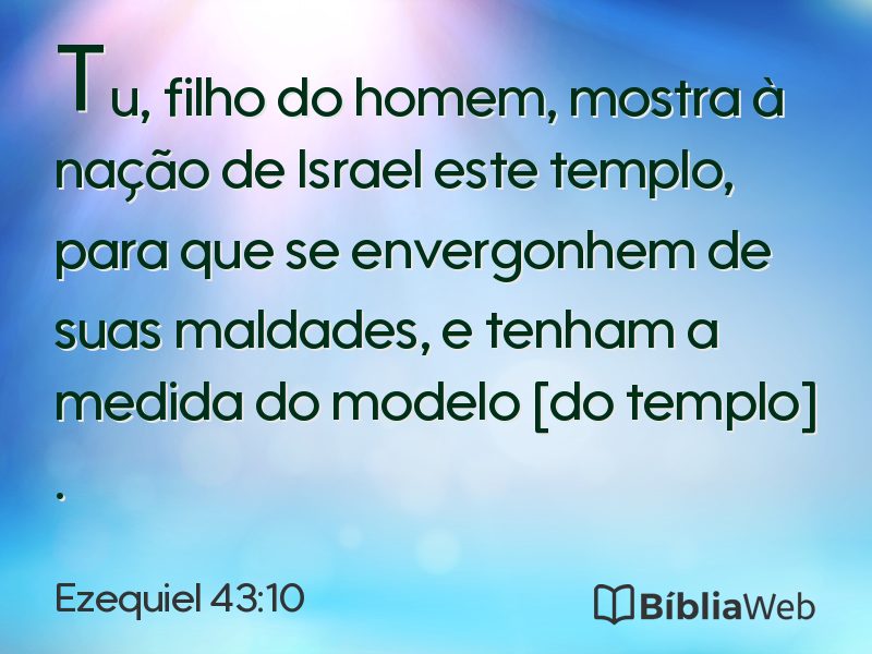 Ezequiel 43:10 em imagem para compartilhar