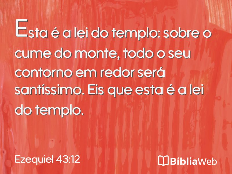 Ezequiel 43:12 em imagem para compartilhar