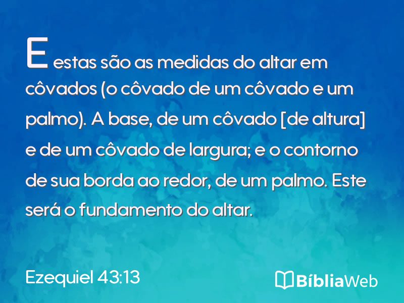 Ezequiel 43:13 em imagem para compartilhar