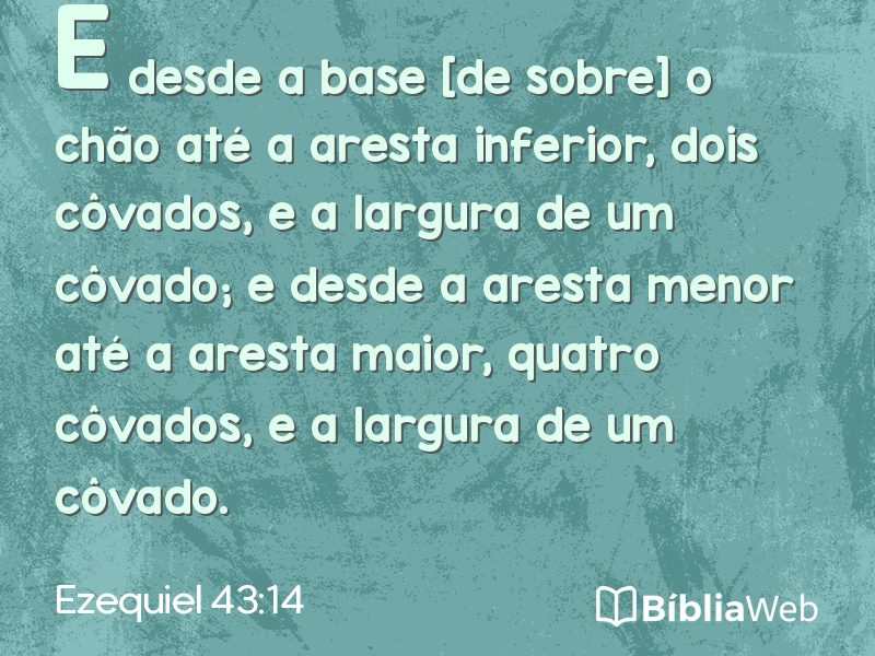 Ezequiel 43:14 em imagem para compartilhar