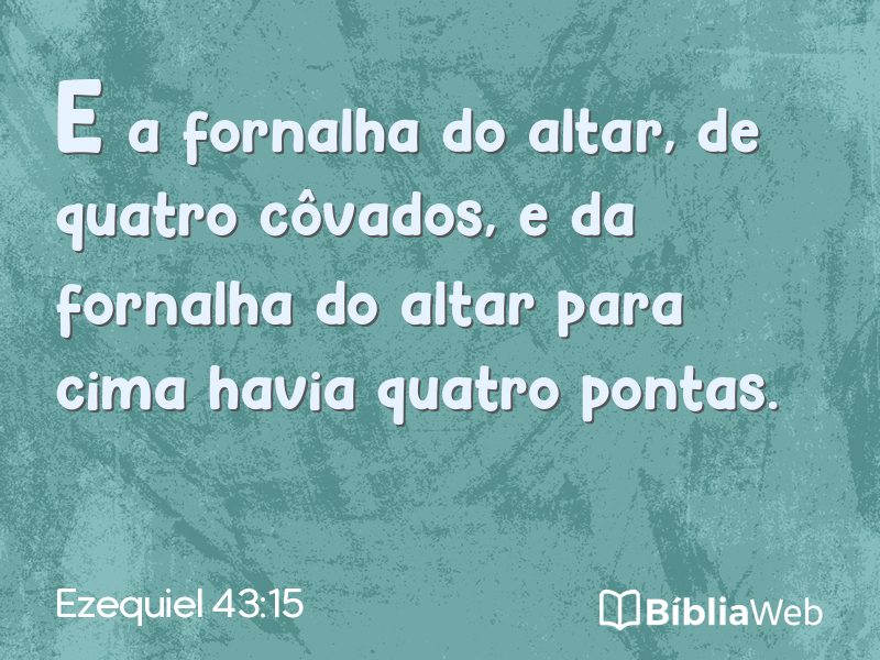 Ezequiel 43:15 em imagem para compartilhar