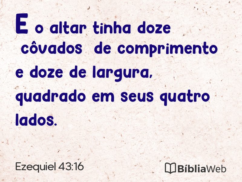 Ezequiel 43:16 em imagem para compartilhar