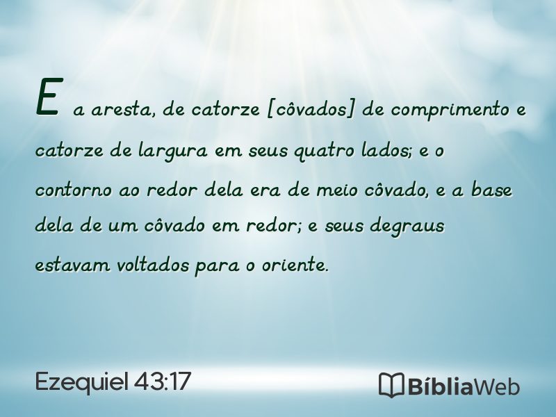 Ezequiel 43:17 em imagem para compartilhar