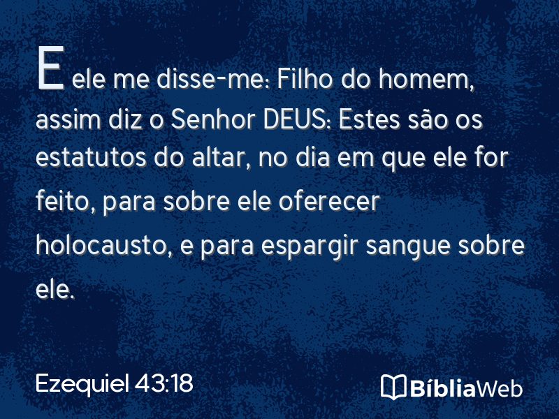 Ezequiel 43:18 em imagem para compartilhar