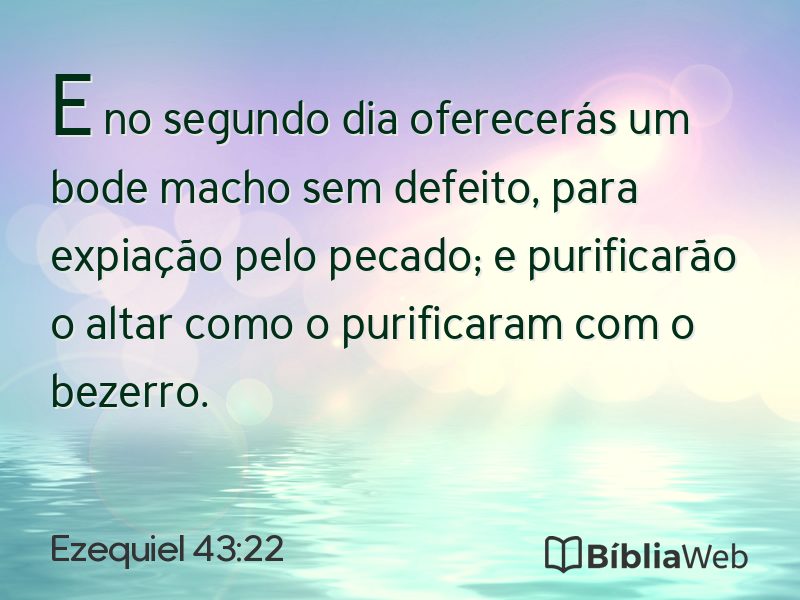 Ezequiel 43:22 em imagem para compartilhar