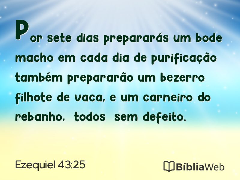 Ezequiel 43:25 em imagem para compartilhar