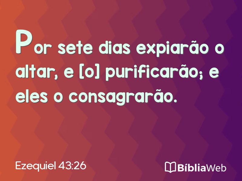 Ezequiel 43:26 em imagem para compartilhar