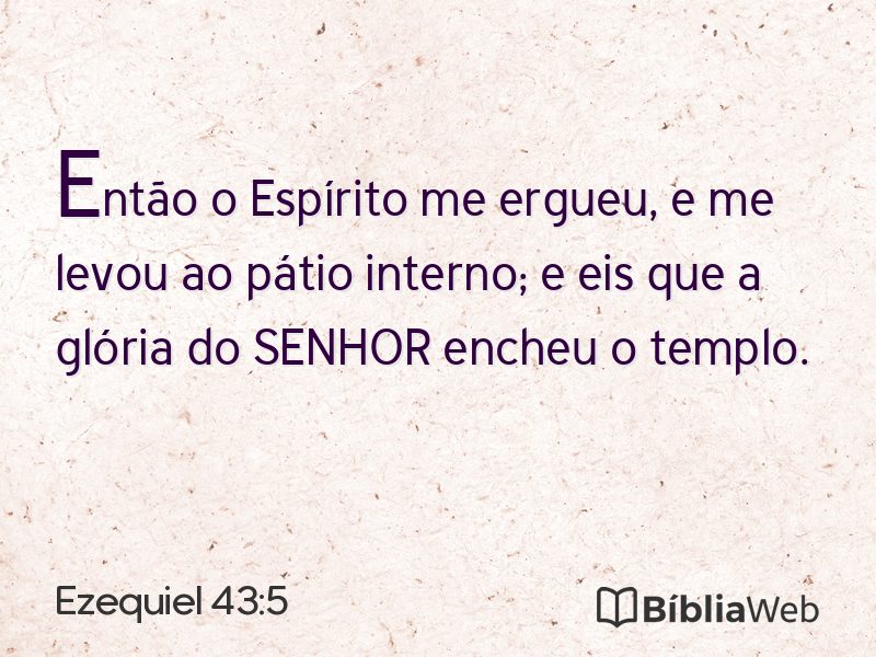 Ezequiel 43:5 em imagem para compartilhar