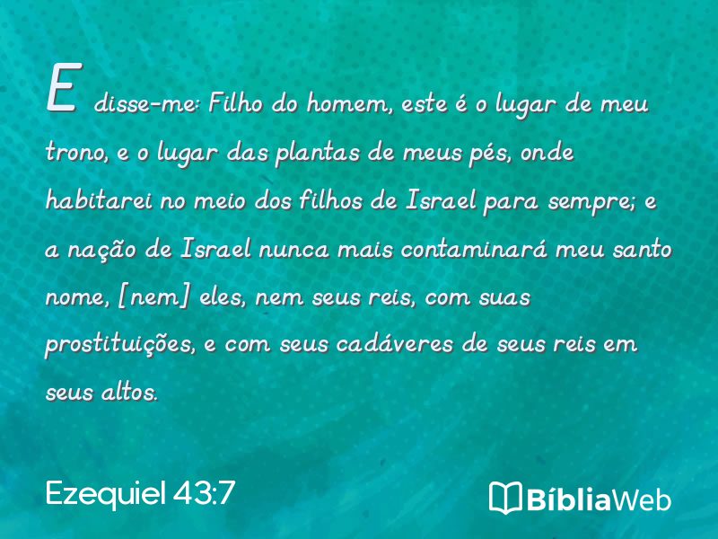 Ezequiel 43:7 em imagem para compartilhar