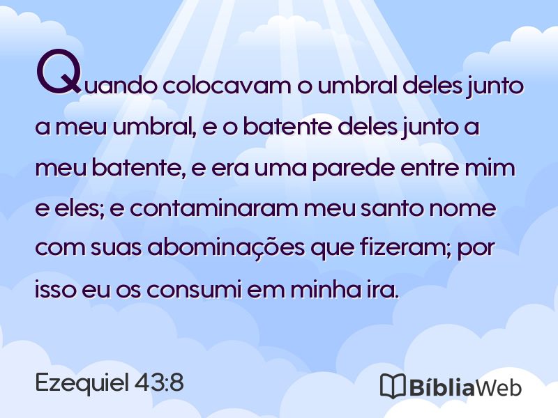 Ezequiel 43:8 em imagem para compartilhar