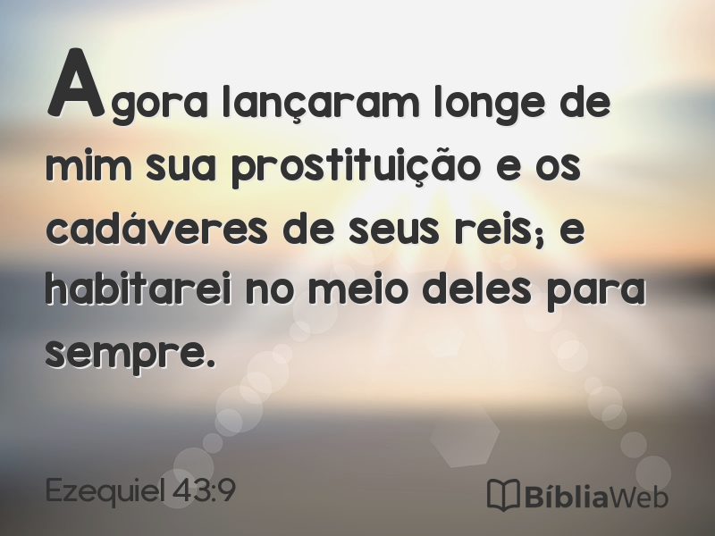 Ezequiel 43:9 em imagem para compartilhar