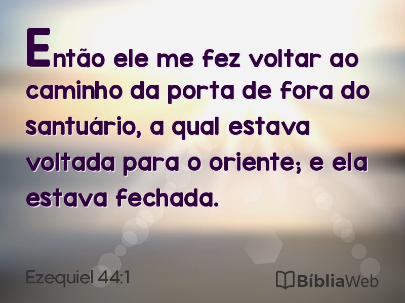 Ezequiel 44:1 em imagem para compartilhar