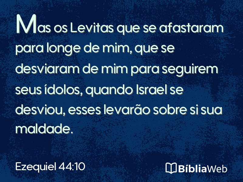 Ezequiel 44:10 em imagem para compartilhar