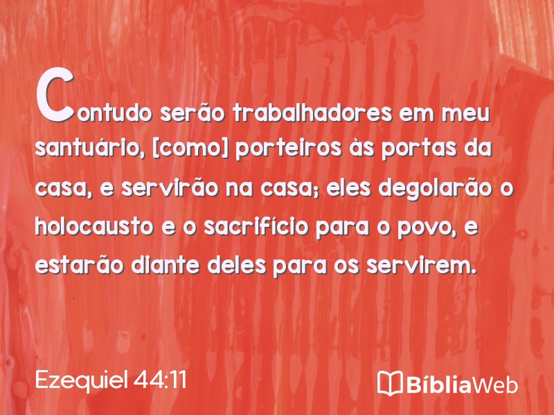 Ezequiel 44:11 em imagem para compartilhar