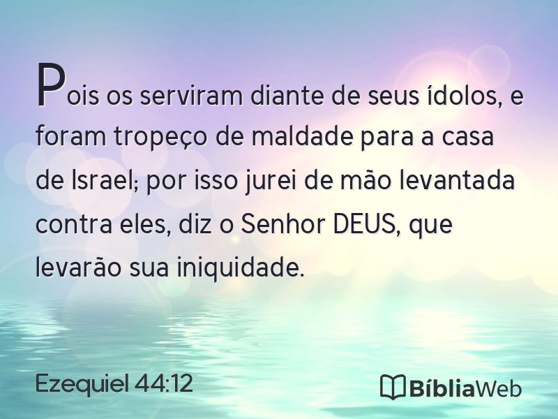 Ezequiel 44:12 em imagem para compartilhar