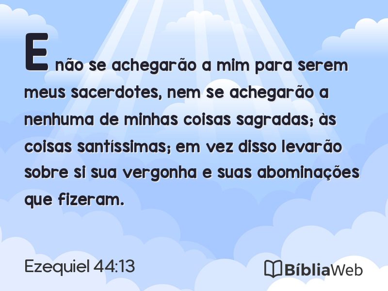 Ezequiel 44:13 em imagem para compartilhar