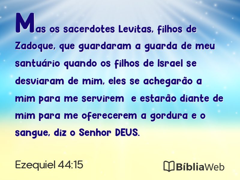 Ezequiel 44:15 em imagem para compartilhar