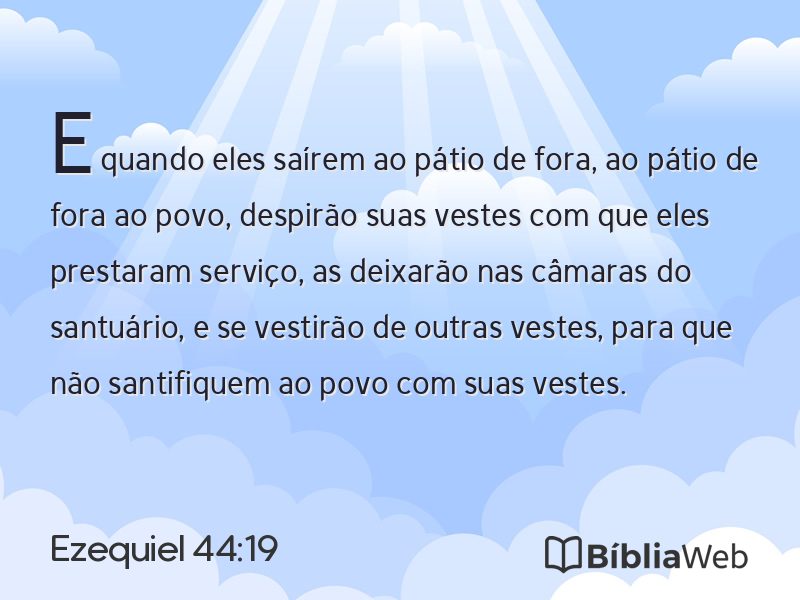 Ezequiel 44:19 em imagem para compartilhar