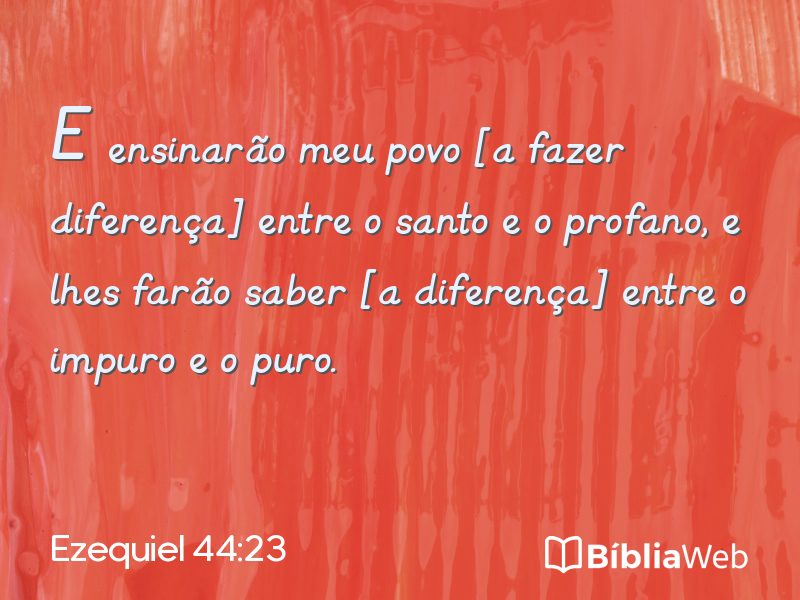 Ezequiel 44:23 em imagem para compartilhar