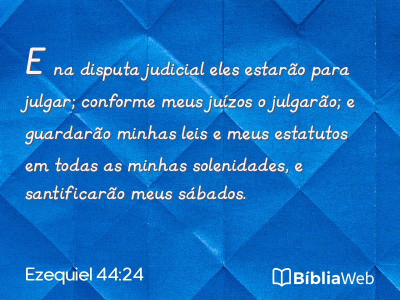 Ezequiel 44:24 em imagem para compartilhar
