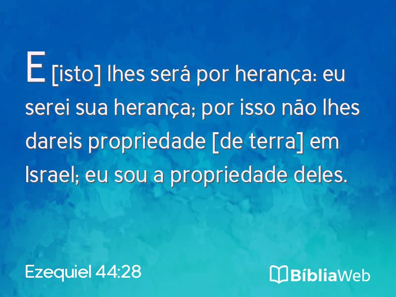 Ezequiel 44:28 em imagem para compartilhar