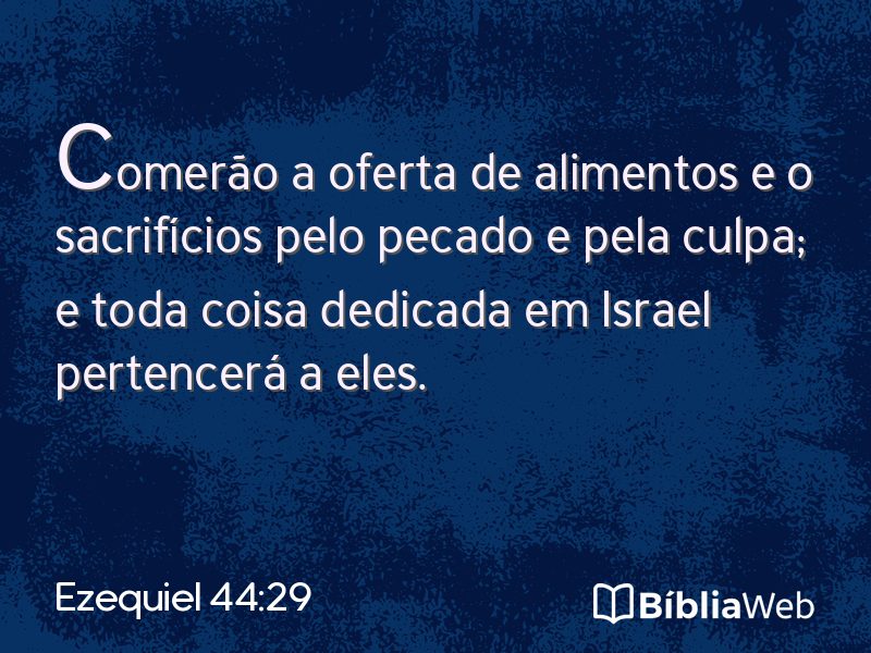 Ezequiel 44:29 em imagem para compartilhar