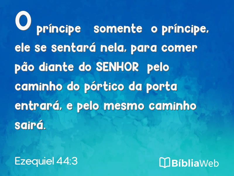 Ezequiel 44:3 em imagem para compartilhar