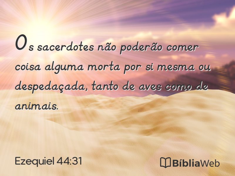 Ezequiel 44:31 em imagem para compartilhar