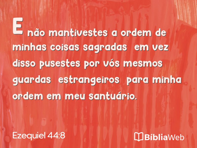 Ezequiel 44:8 em imagem para compartilhar