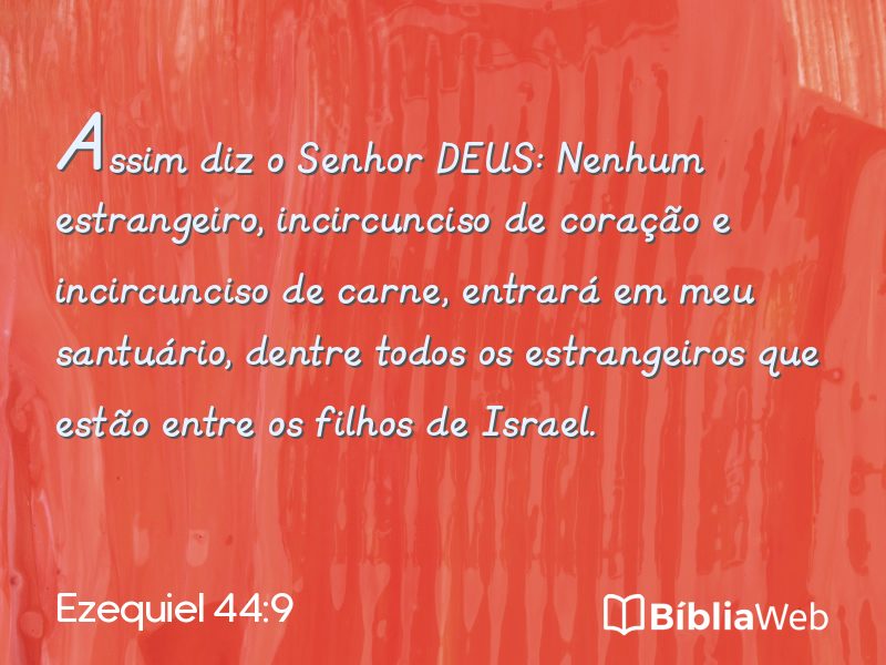 Ezequiel 44:9 em imagem para compartilhar