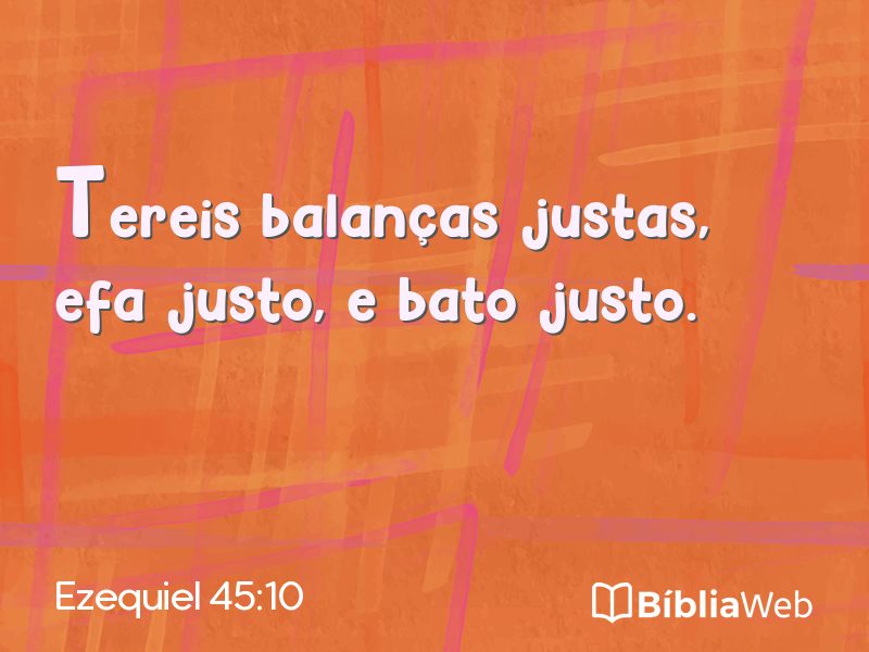 Ezequiel 45:10 em imagem para compartilhar