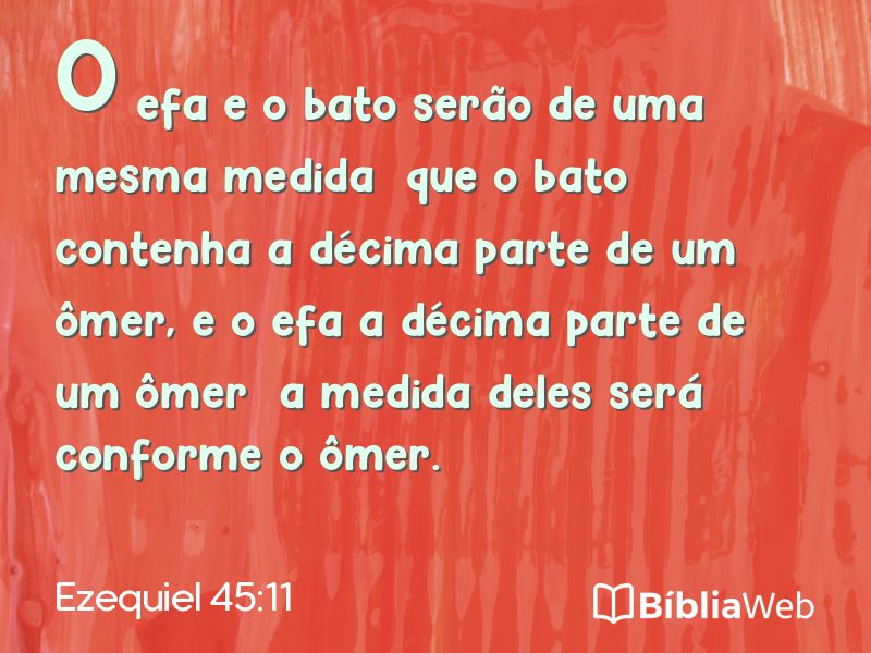 Ezequiel 45:11 em imagem para compartilhar