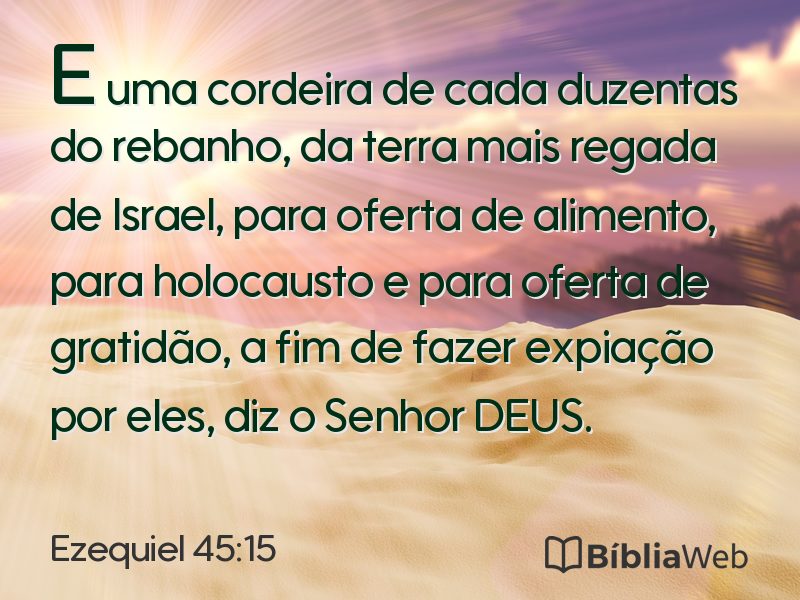 Ezequiel 45:15 em imagem para compartilhar