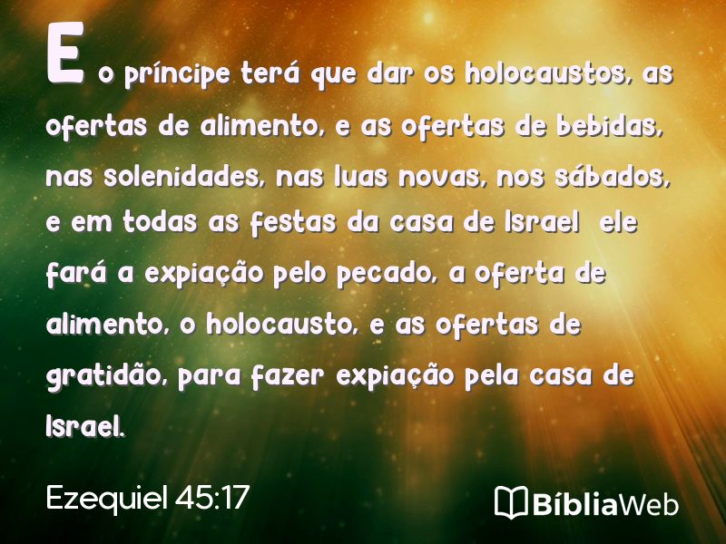 Ezequiel 45:17 em imagem para compartilhar