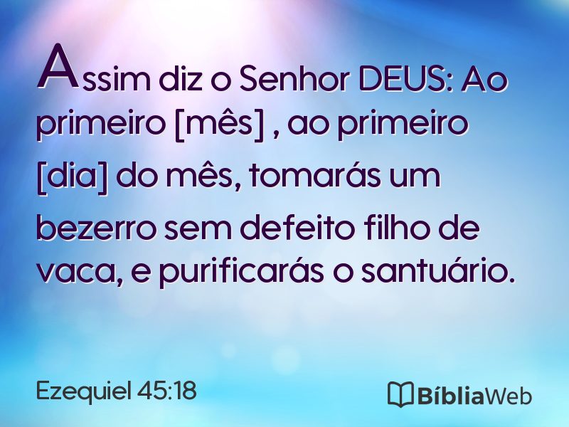 Ezequiel 45:18 em imagem para compartilhar