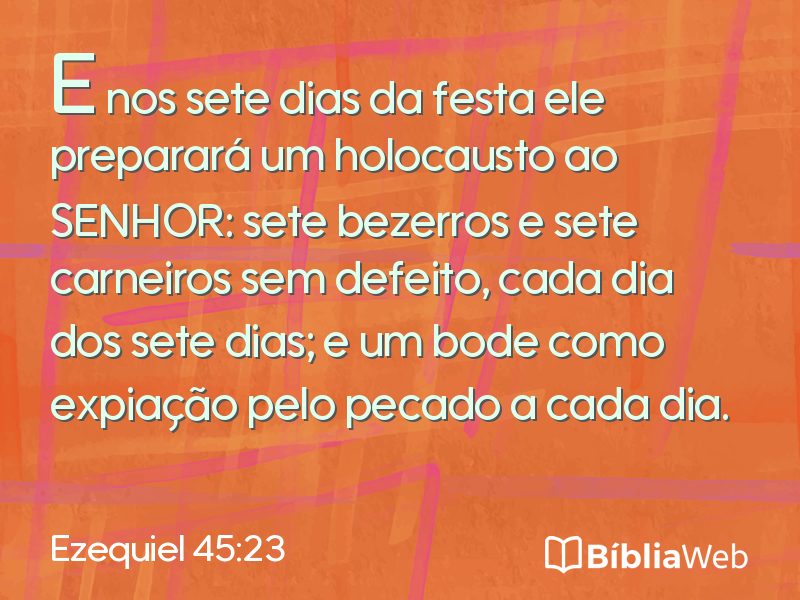 Ezequiel 45:23 em imagem para compartilhar