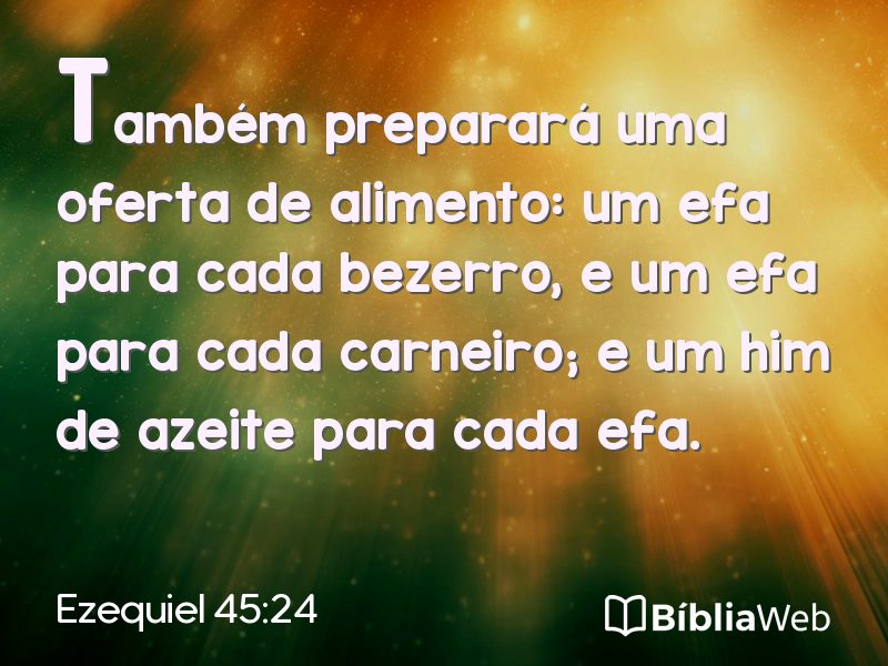 Ezequiel 45:24 em imagem para compartilhar