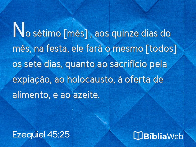 Ezequiel 45:25 em imagem para compartilhar