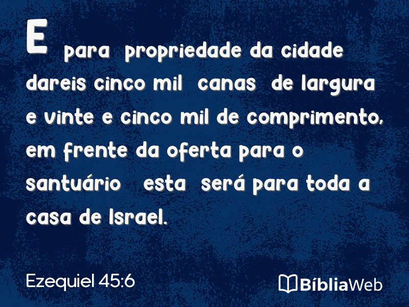 Ezequiel 45:6 em imagem para compartilhar