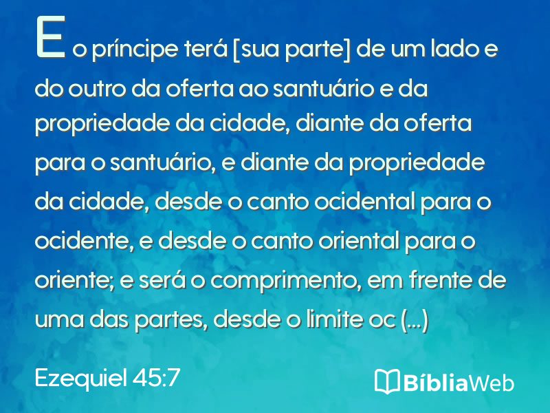 Ezequiel 45:7 em imagem para compartilhar