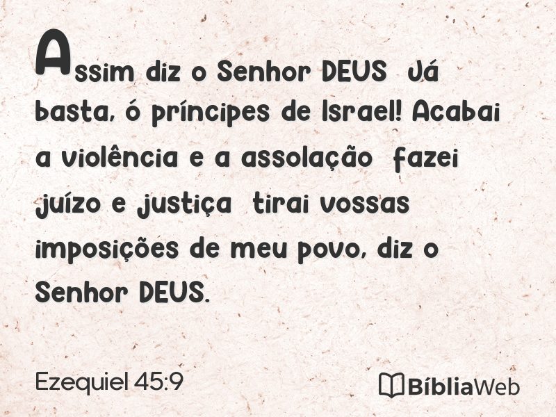 Ezequiel 45:9 em imagem para compartilhar