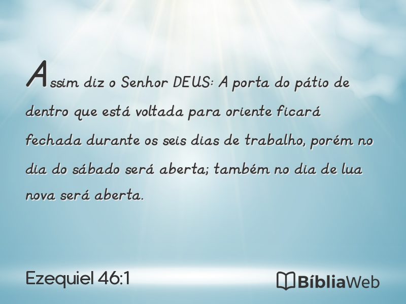 Ezequiel 46:1 em imagem para compartilhar