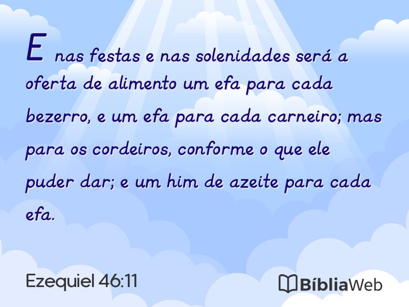 Ezequiel 46:11 em imagem para compartilhar