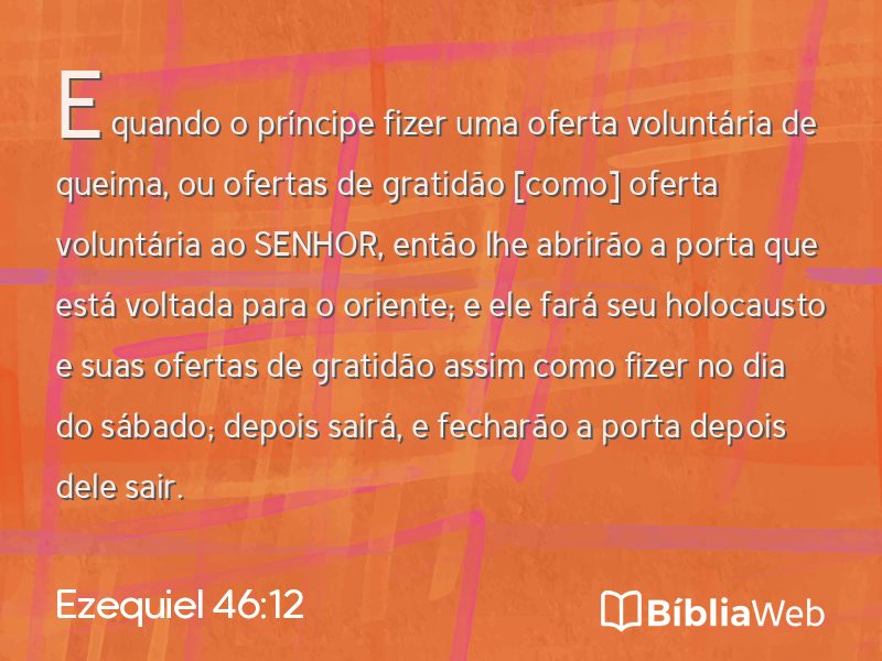 Ezequiel 46:12 em imagem para compartilhar