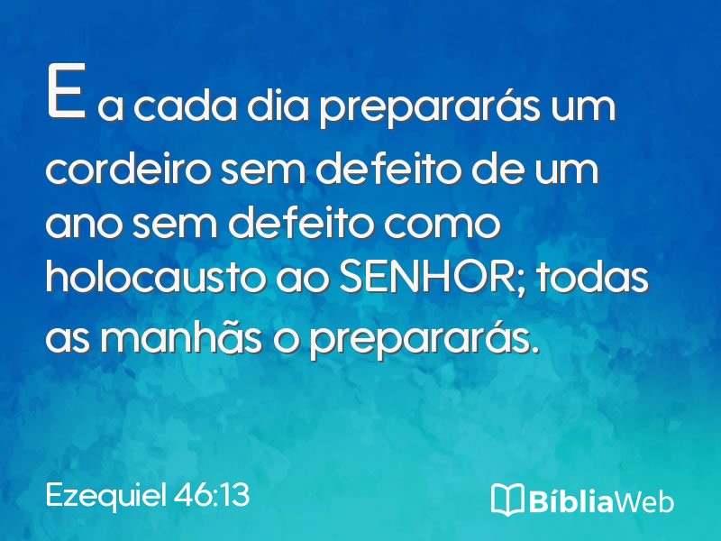 Ezequiel 46:13 em imagem para compartilhar