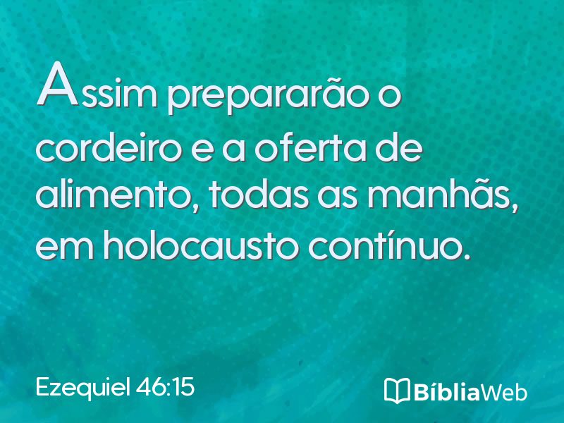 Ezequiel 46:15 em imagem para compartilhar