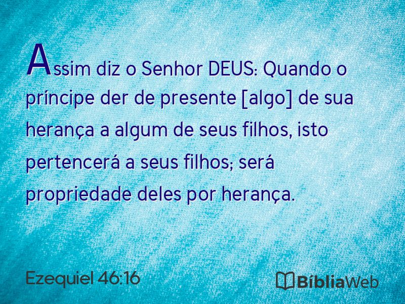 Ezequiel 46:16 em imagem para compartilhar