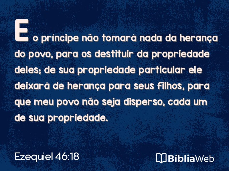 Ezequiel 46:18 em imagem para compartilhar