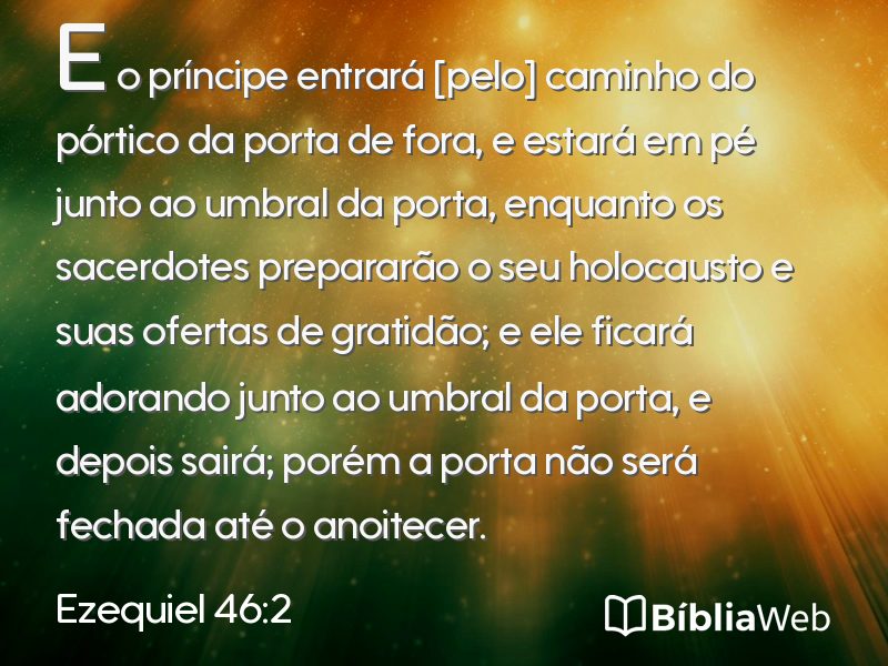 Ezequiel 46:2 em imagem para compartilhar