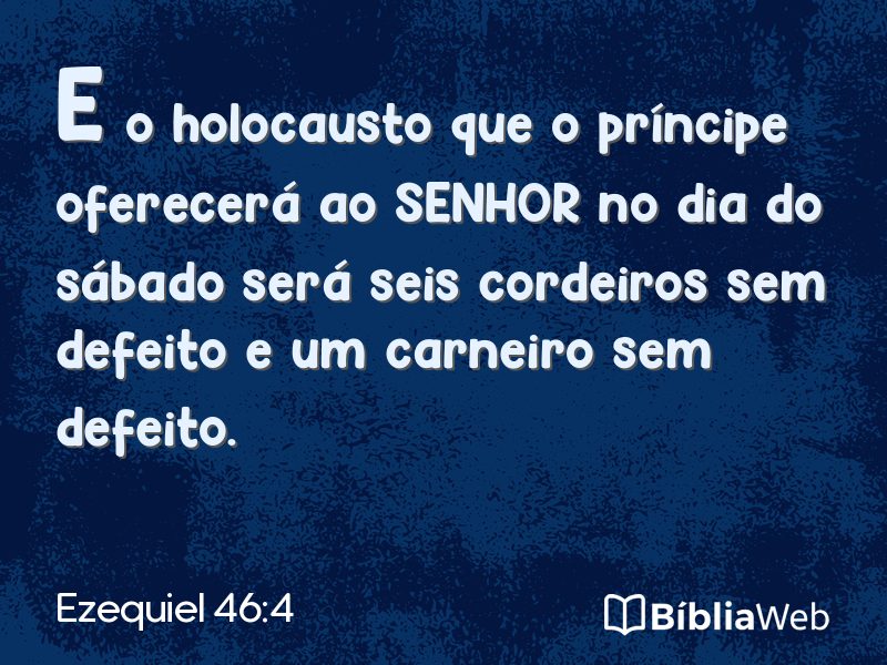 Ezequiel 46:4 em imagem para compartilhar